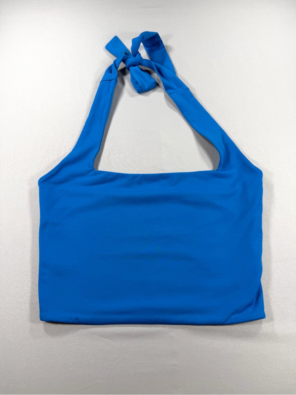 Garage Blue Halter Crop Bikini Swim Top Women’s XS